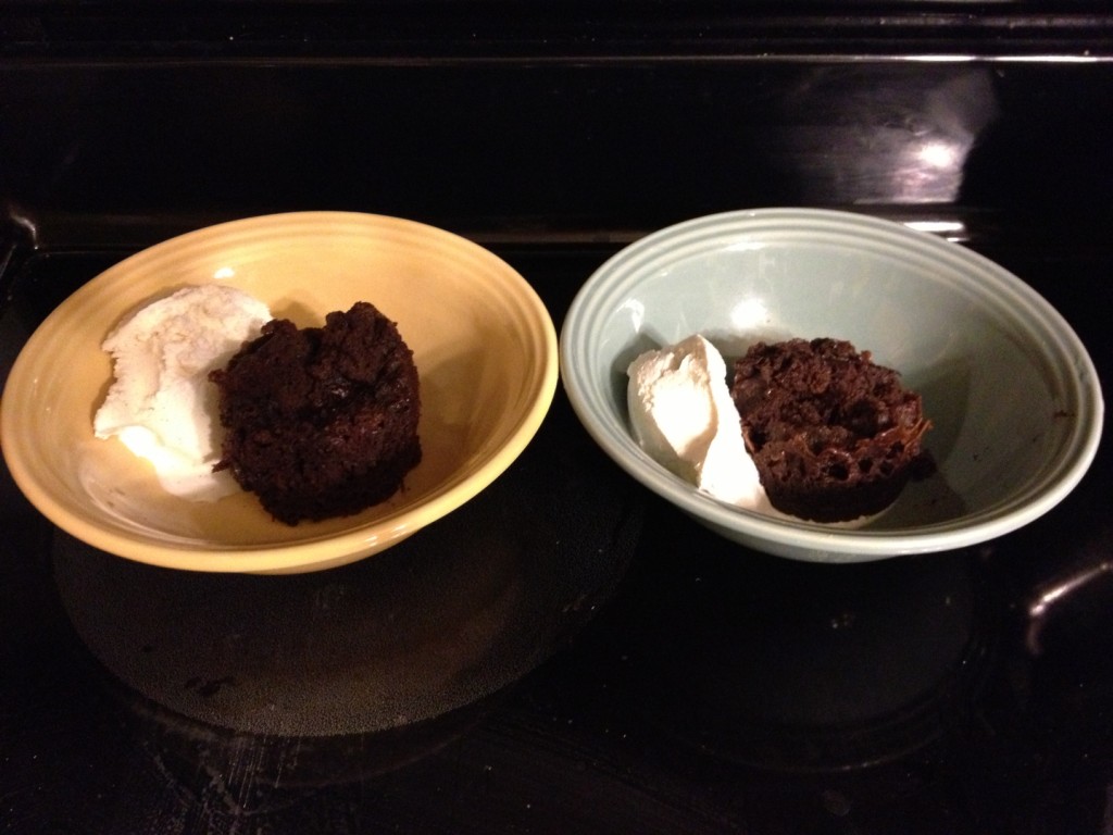 Finished 5 minute chocolate cake
